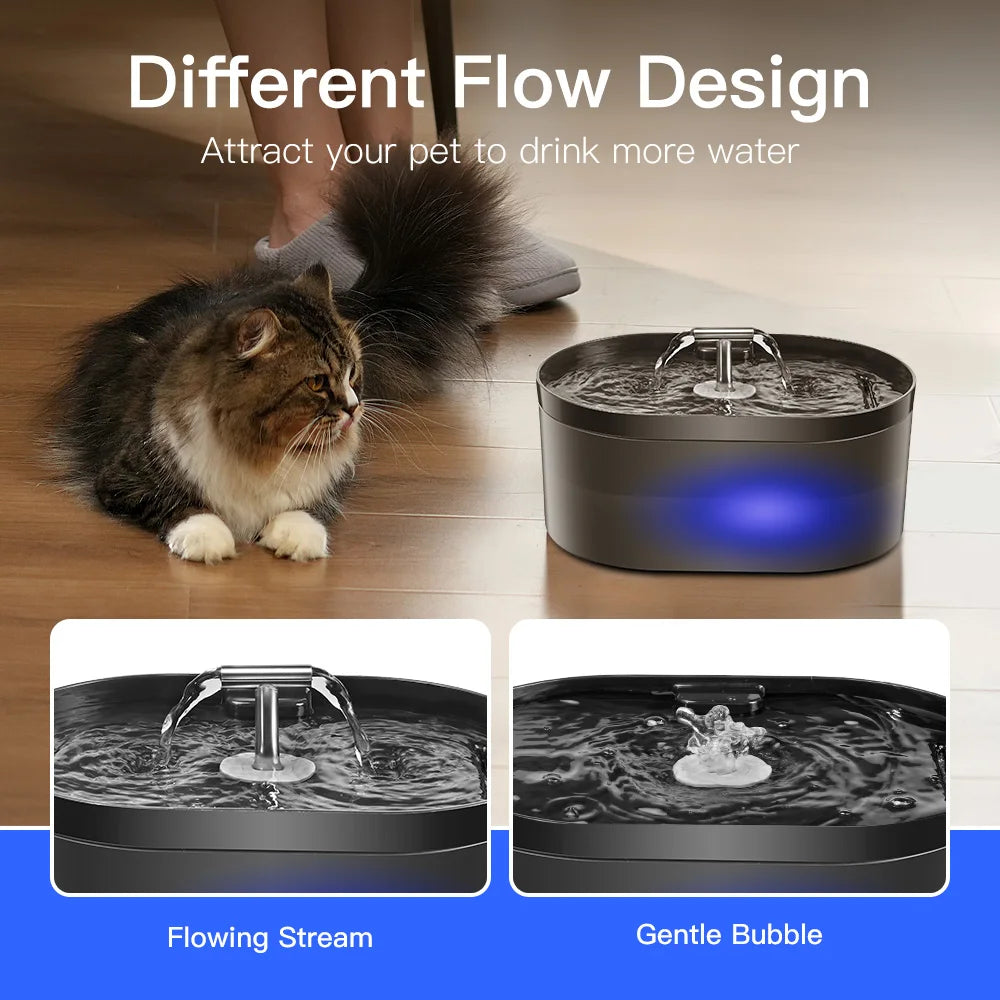 2.2L T-Shape Cat Water Fountain with Filter