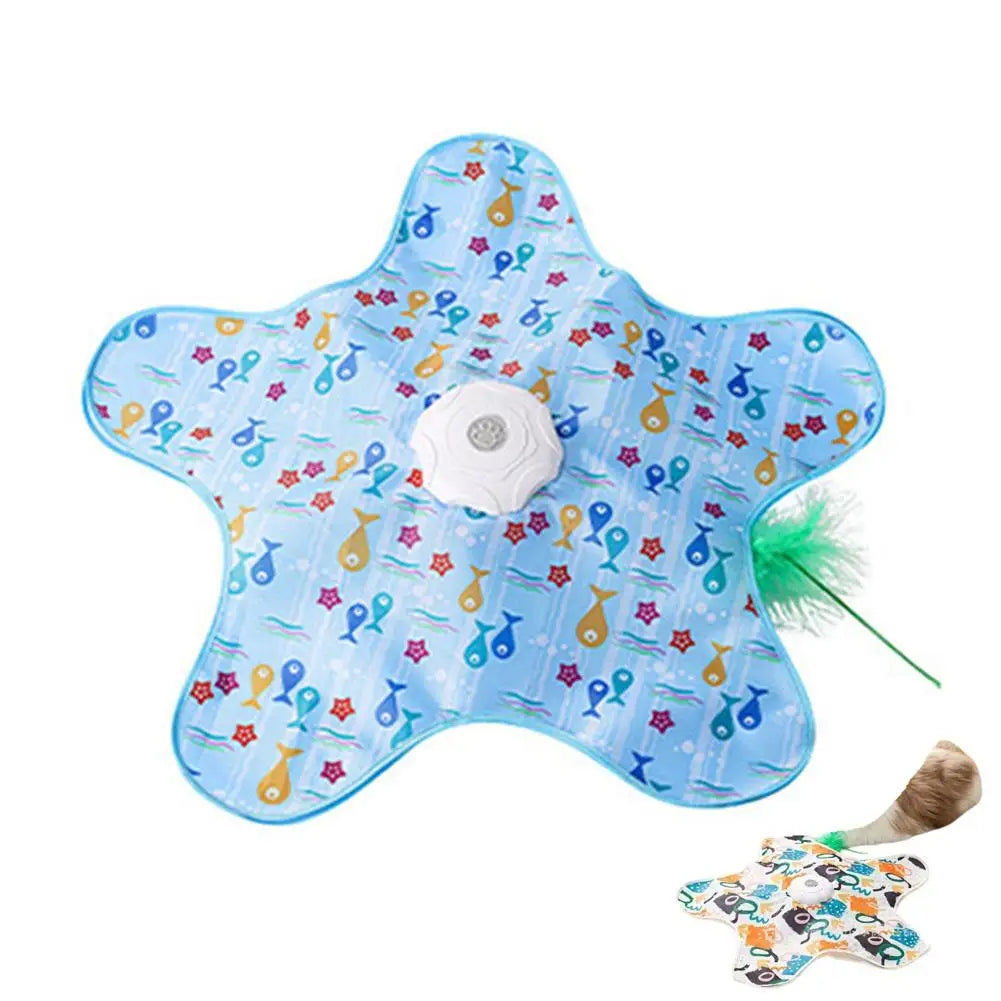 Motion-Activated Hide & Seek Cat Toy | USB Rechargeable Feather Wand