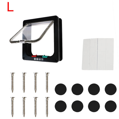 4-Way Locking Cat Flap Door | ABS Plastic | M, L & XL Sizes