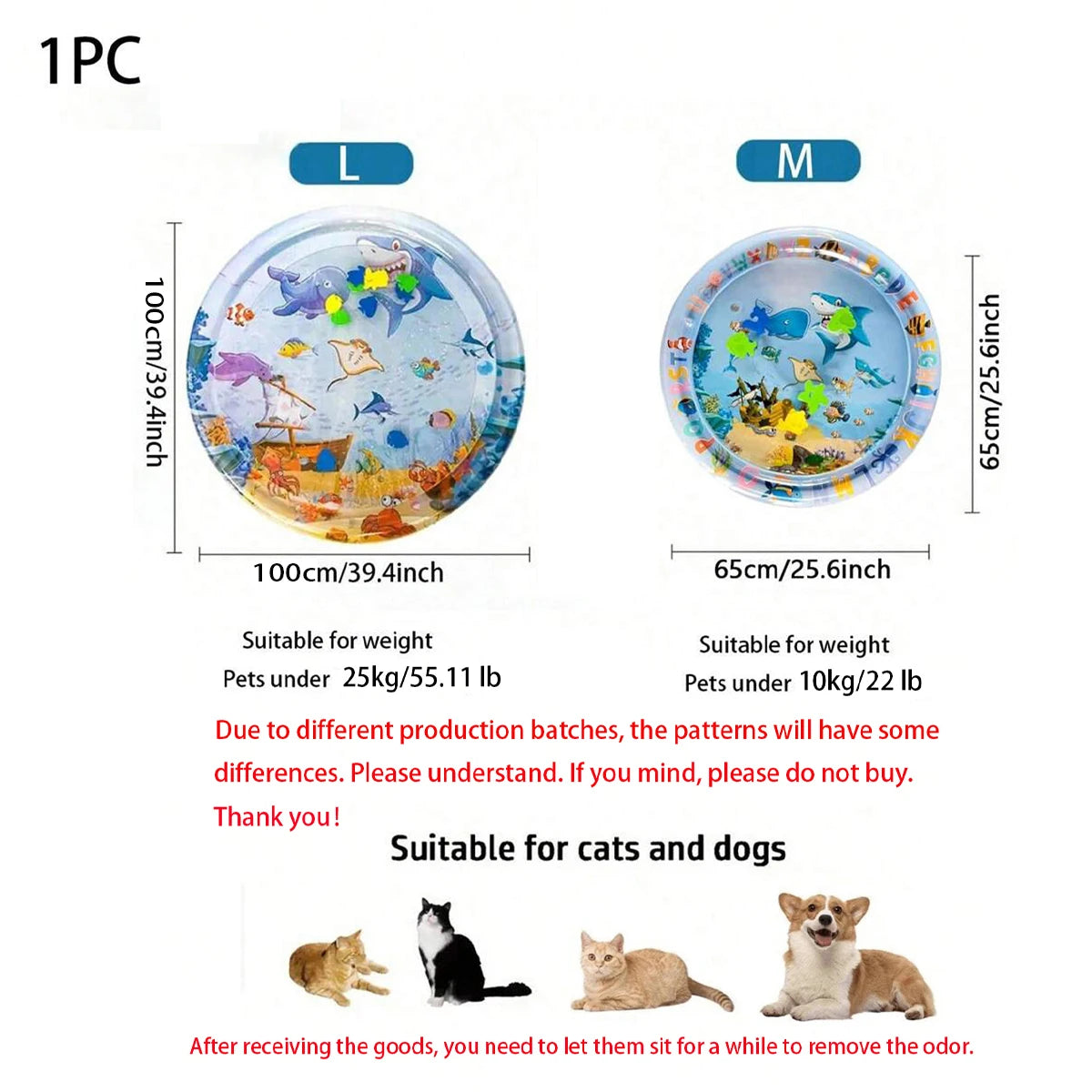 Inflatable Pet Cooling Water Play Mat | Summer Cat & Dog Mat