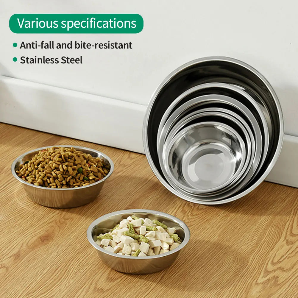 Stainless Steel Pet Bowls for Cats & Dogs | 5 Sizes