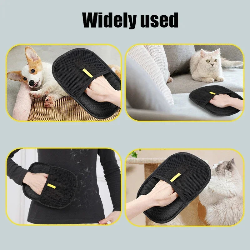 Pet Hair Removal Grooming Glove | Reusable Cat & Dog Hair Remover