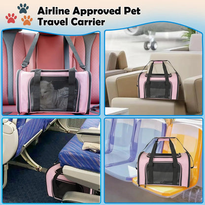 TSA Airline Approved Soft-Sided Cat Carrier | Collapsible Travel Bag