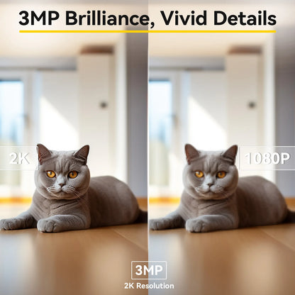 2K Pet Camera with 360° Pan & Tilt and App Control