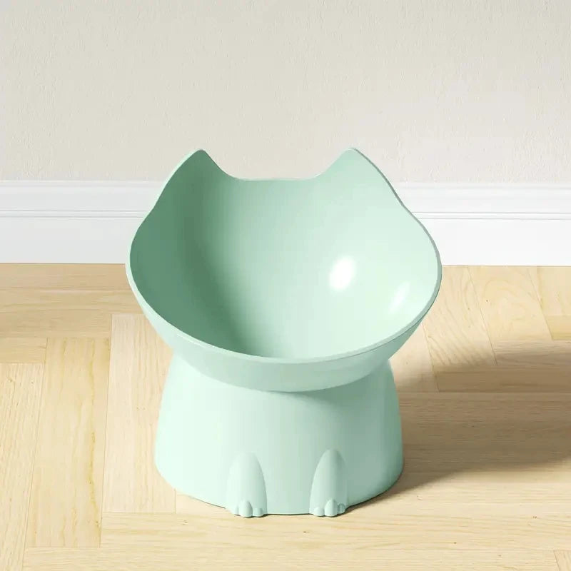 Elevated Tilted Cat Bowl | Anti-Tip Raised Feeding Dish