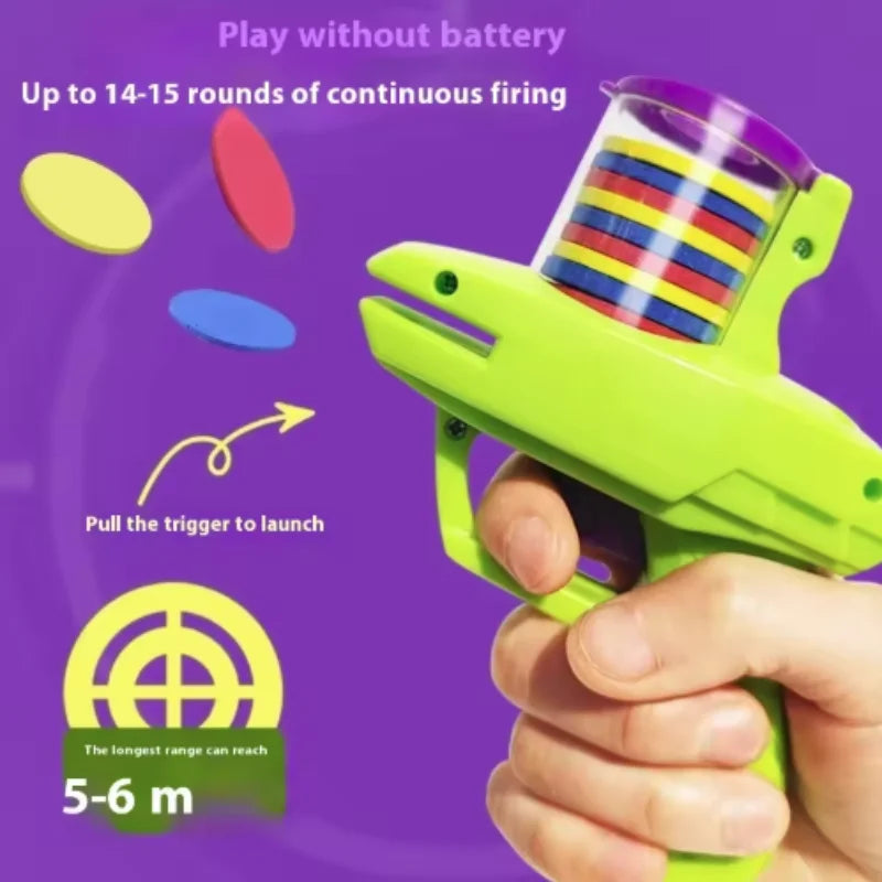 Turnip Gun Cat Toy | Foam Flying Disc Launcher for Cats & Dogs