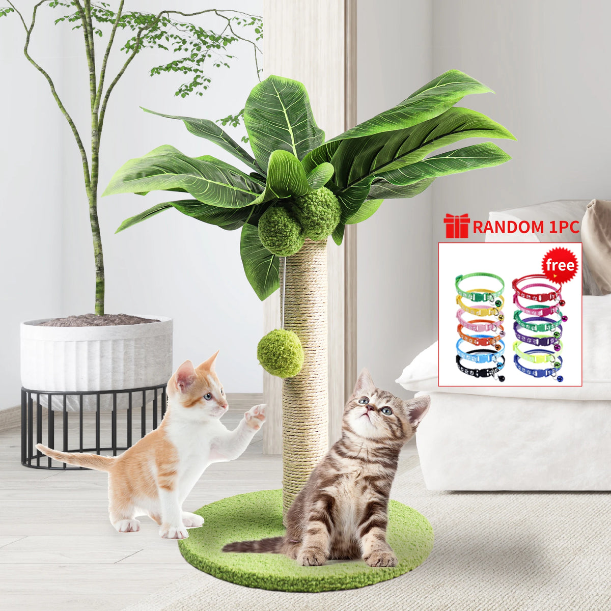 Leaf Cat Scratching Post with Sisal Rope