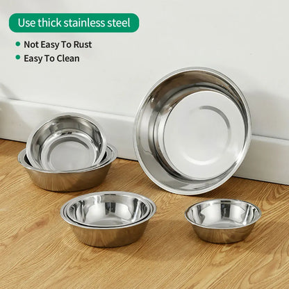 Stainless Steel Pet Bowls for Cats & Dogs | 5 Sizes