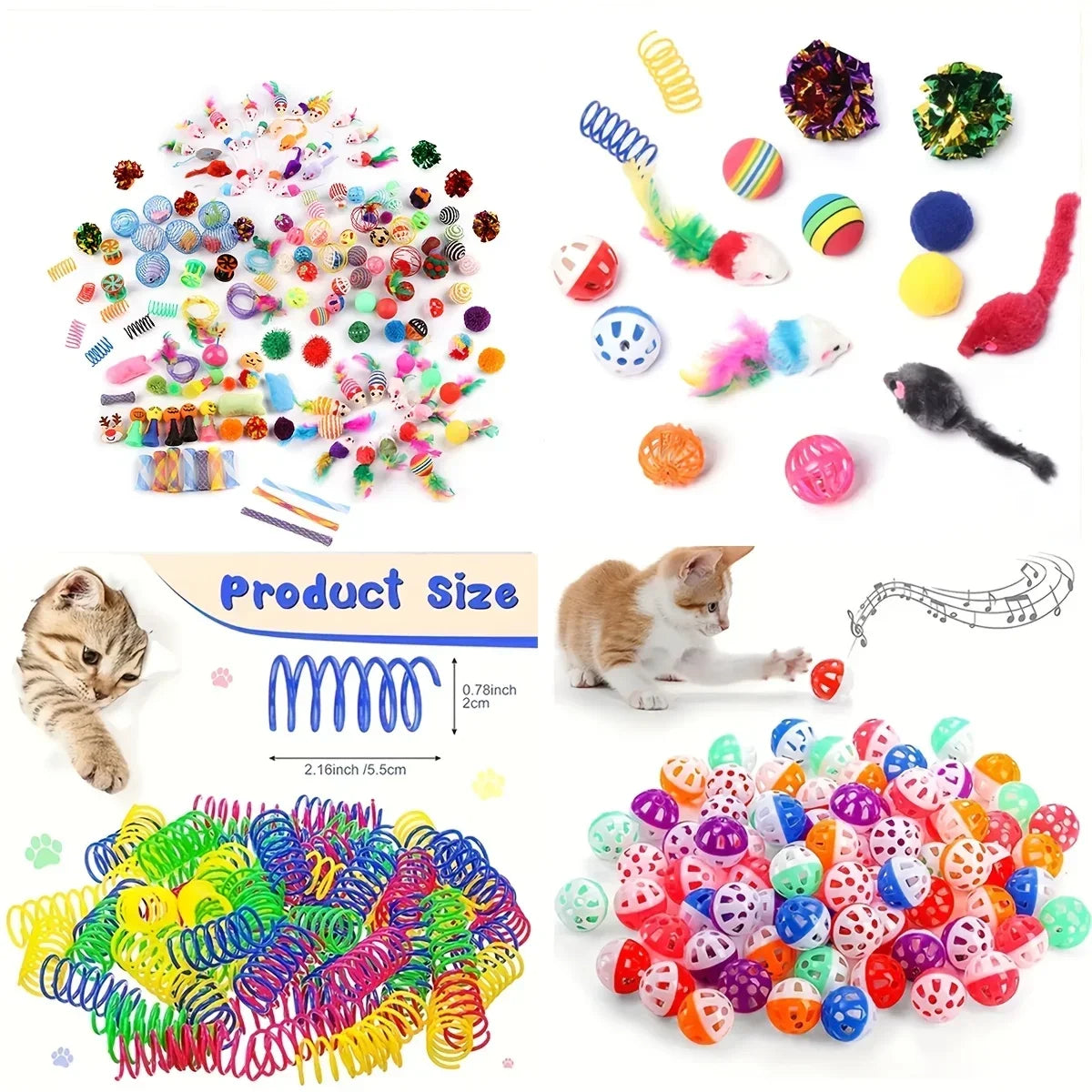 Cat Toys Mixed Pack – 14, 28 or 56 Piece Variety Bundle