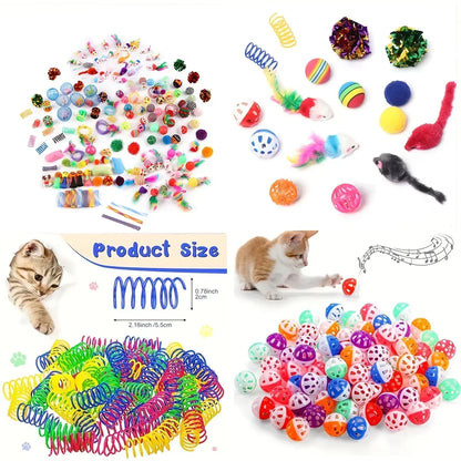 Cat Toys Mixed Pack – 14, 28 or 56 Piece Variety Bundle