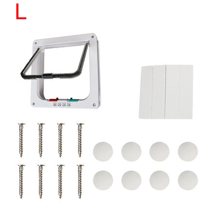 4-Way Locking Cat Flap Door | ABS Plastic | M, L & XL Sizes