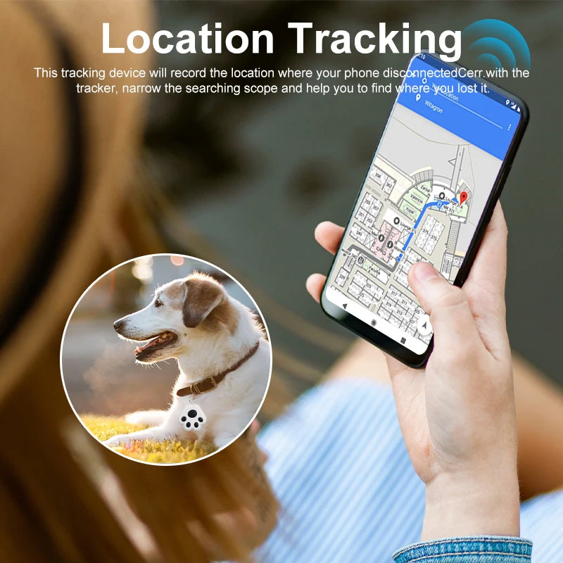 Mini Bluetooth Cat & Pet Tracker Tag | Anti-Loss Finder for Cats