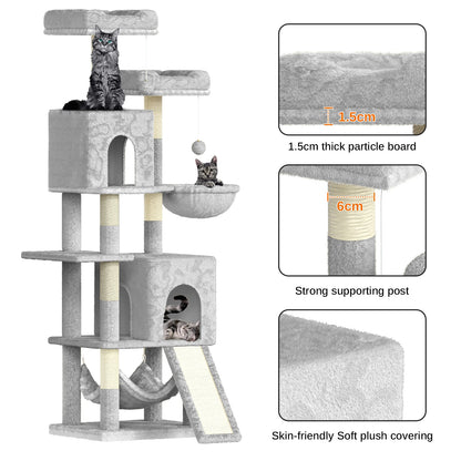Multi-Level Cat Activity Tower | Plush Perches, Condos & Sisal Posts