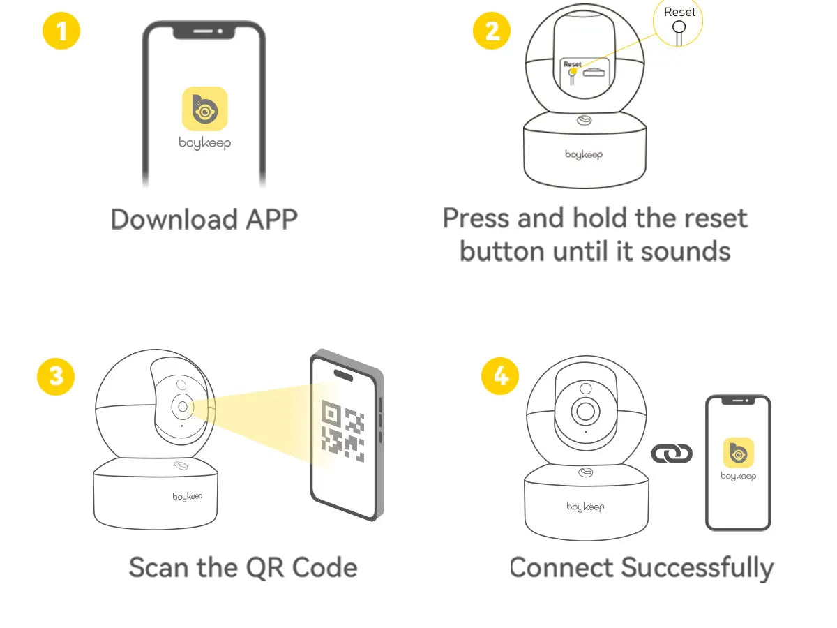2K Pet Camera with 360° Pan & Tilt and App Control