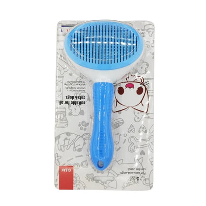 Self-Cleaning Cat Slicker Brush | Pet Hair Removal Comb for Cats & Dogs