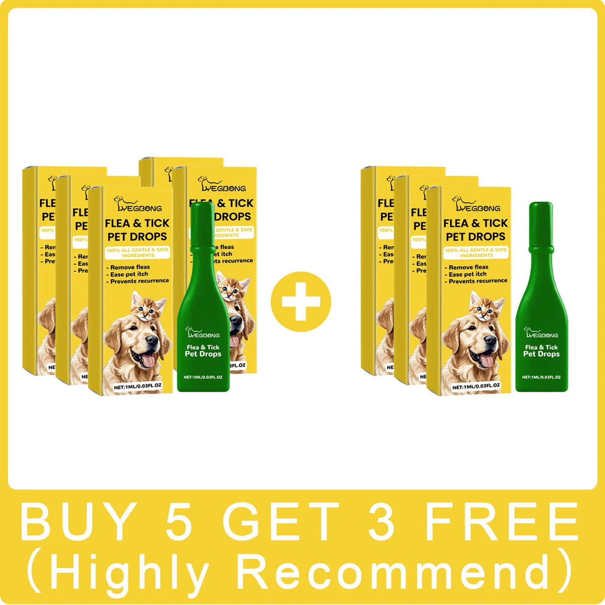Cat & Dog Flea Treatment Drops – Tick & Mite Repellent