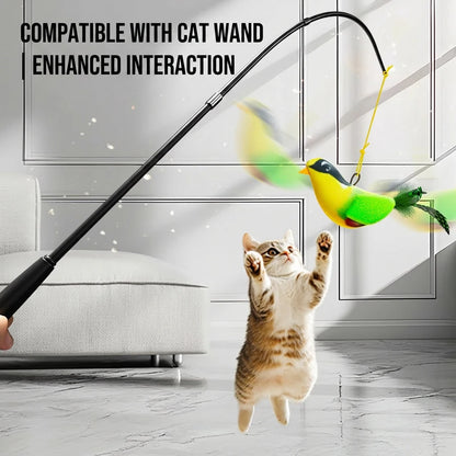 Chirping Bird Cat Toy with Catnip | Wall Hanging Plush Toy