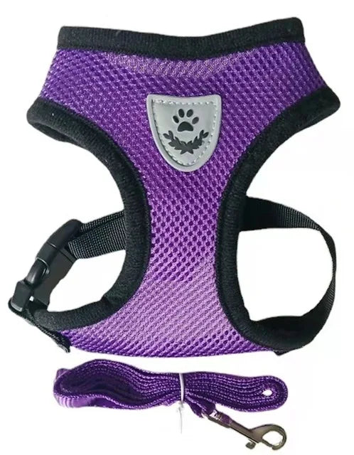 Reflective Mesh Cat Harness & Leash Set | No-Pull, No-Choke for Cats & Dogs