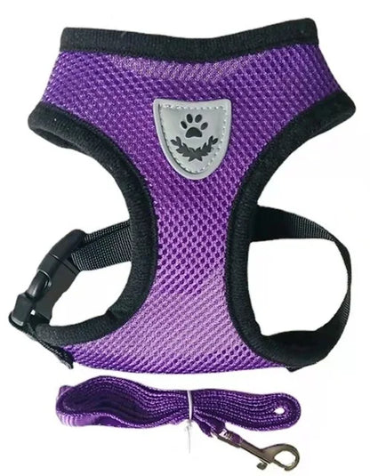 Reflective Mesh Cat Harness & Leash Set | No-Pull, No-Choke for Cats & Dogs