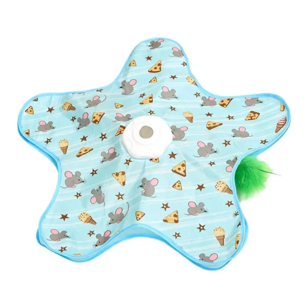 Motion-Activated Hide & Seek Cat Toy | USB Rechargeable Feather Wand