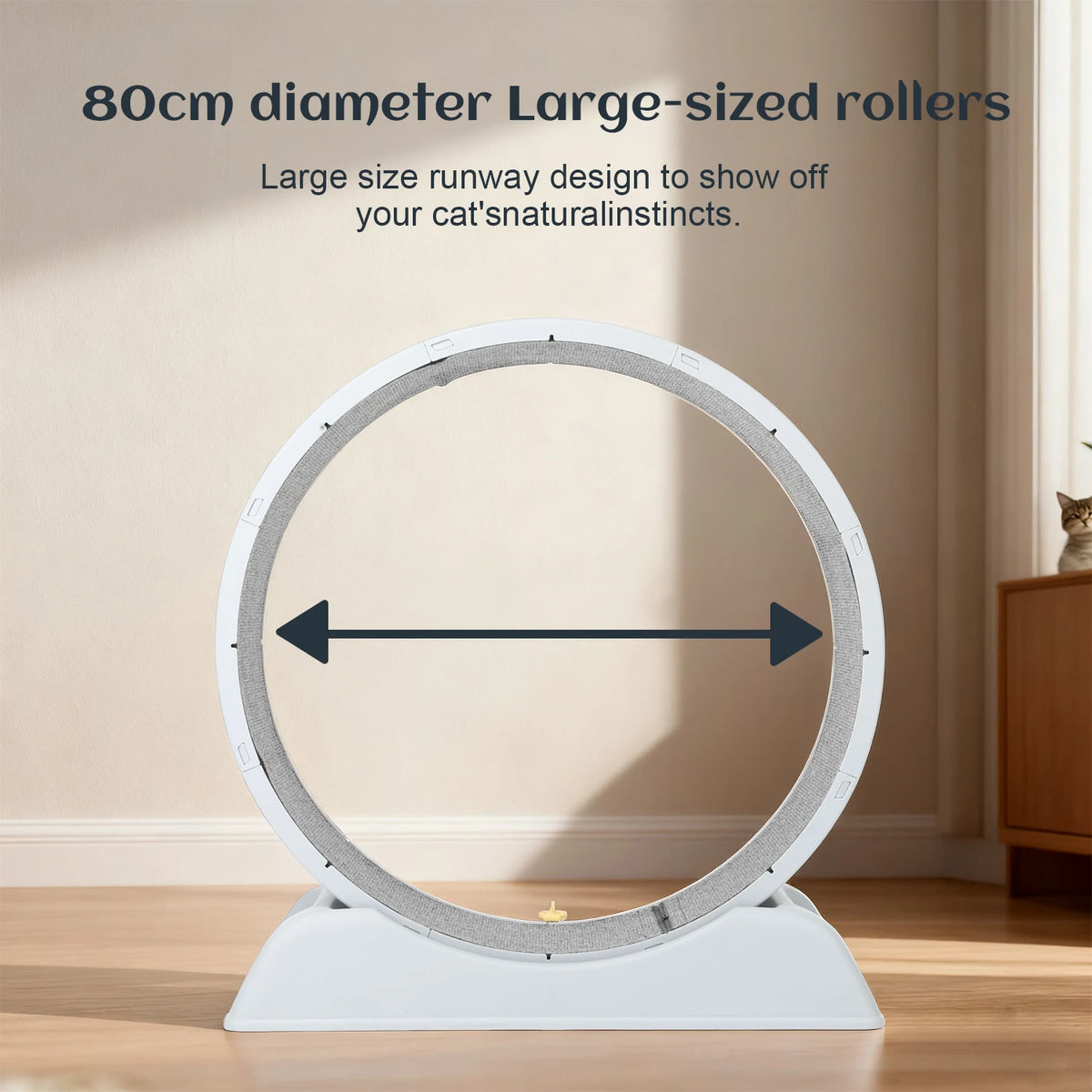 Cat Exercise Wheel | Silent 31.5" Running Wheel for Indoor Cats