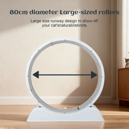 Cat Exercise Wheel | Silent 31.5" Running Wheel for Indoor Cats