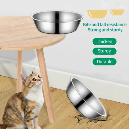 Stainless Steel Pet Bowls for Cats & Dogs | 5 Sizes