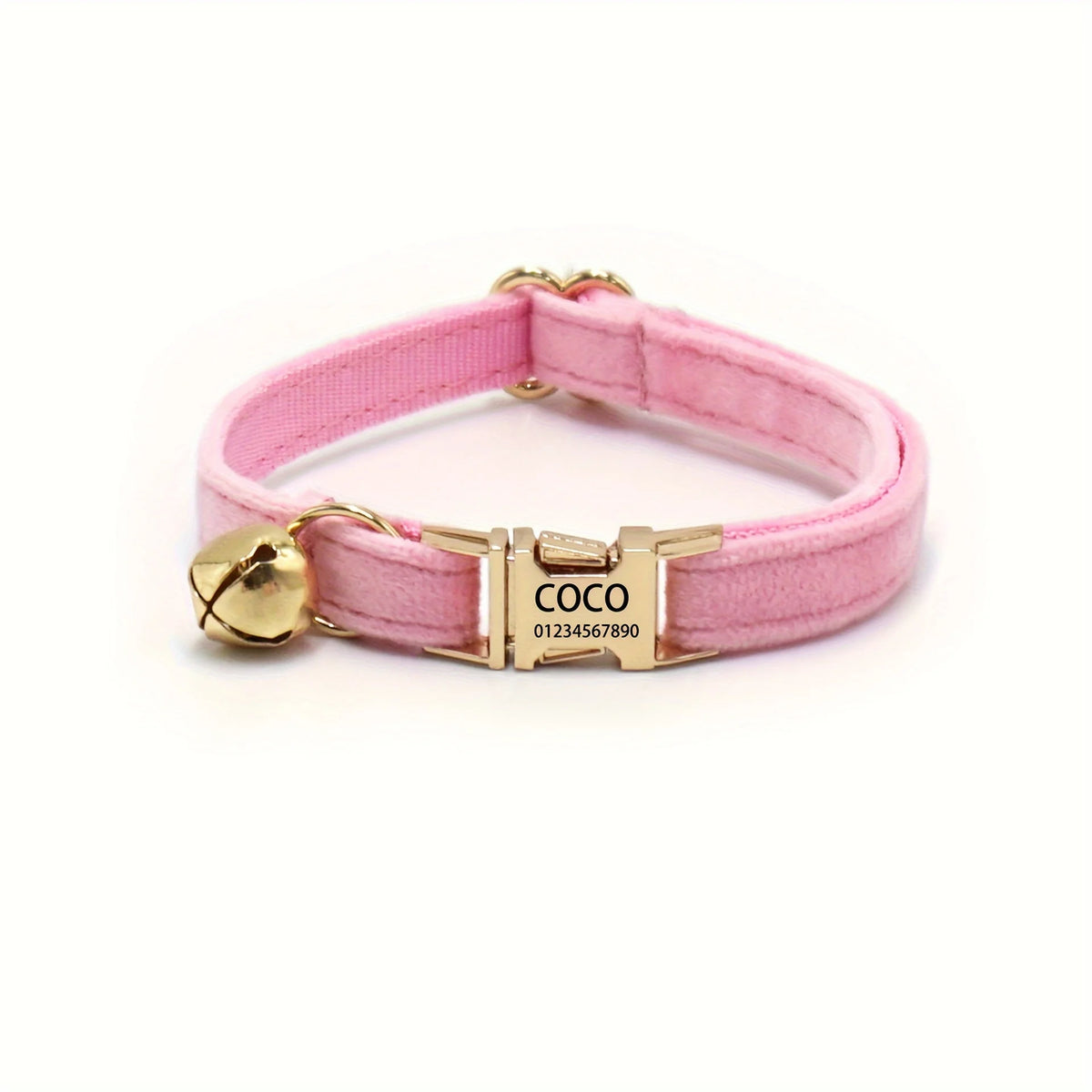 Personalised Velvet Cat Collar | Custom Name & Phone Number