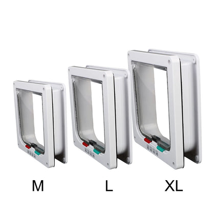 4-Way Locking Cat Flap Door | ABS Plastic | M, L & XL Sizes