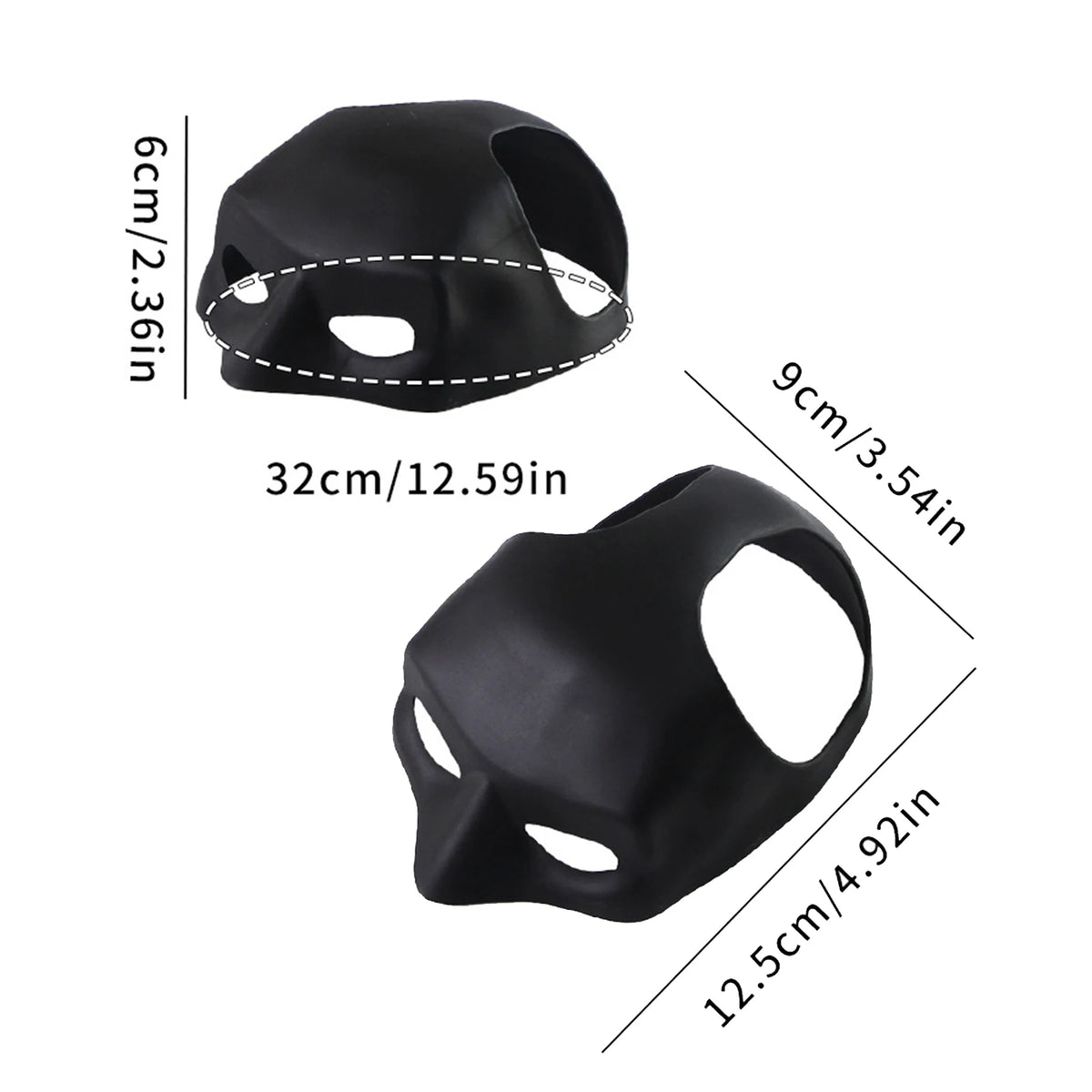 Black Matte Superhero Cat Mask | Halloween Cat Costume Accessory