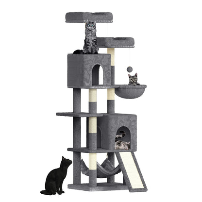 Multi-Level Cat Activity Tower | Plush Perches, Condos & Sisal Posts