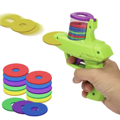 Turnip Gun Cat Toy | Foam Flying Disc Launcher for Cats & Dogs