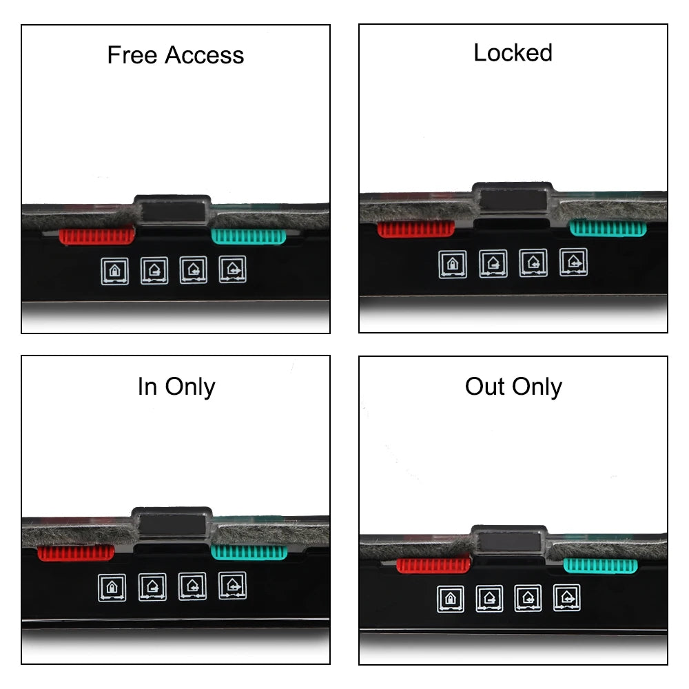 4-Way Locking Cat Flap Door | ABS Plastic | M, L & XL Sizes