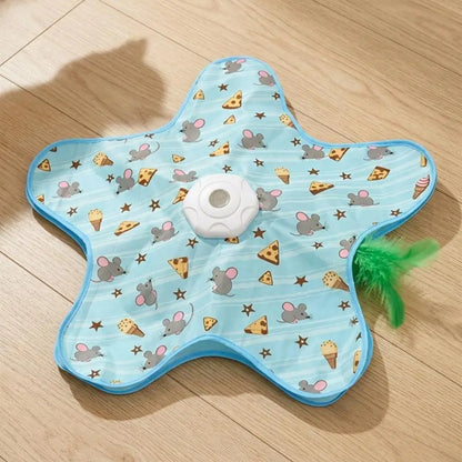 Motion-Activated Hide & Seek Cat Toy | USB Rechargeable Feather Wand