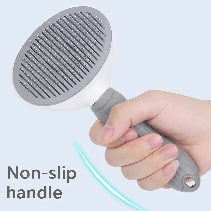 Self-Cleaning Cat Slicker Brush | Pet Hair Removal Comb for Cats & Dogs