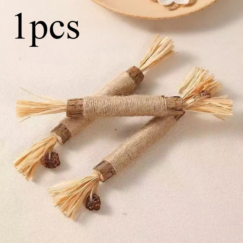 Sisal Cat Chew Stick Toy | Natural Teeth Cleaning Cat Toy