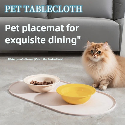 Non-Slip Waterproof Cat Feeding Mat | Silicone Pet Food Mat