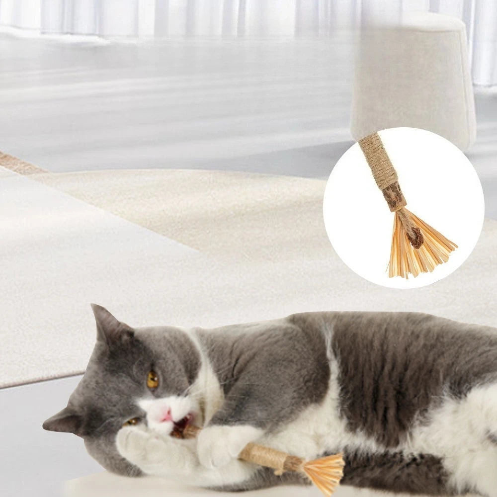 Sisal Cat Chew Stick Toy | Natural Teeth Cleaning Cat Toy