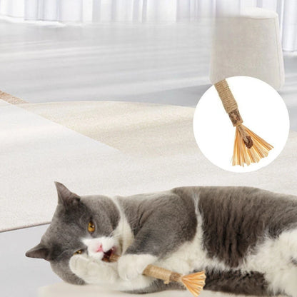 Sisal Cat Chew Stick Toy | Natural Teeth Cleaning Cat Toy