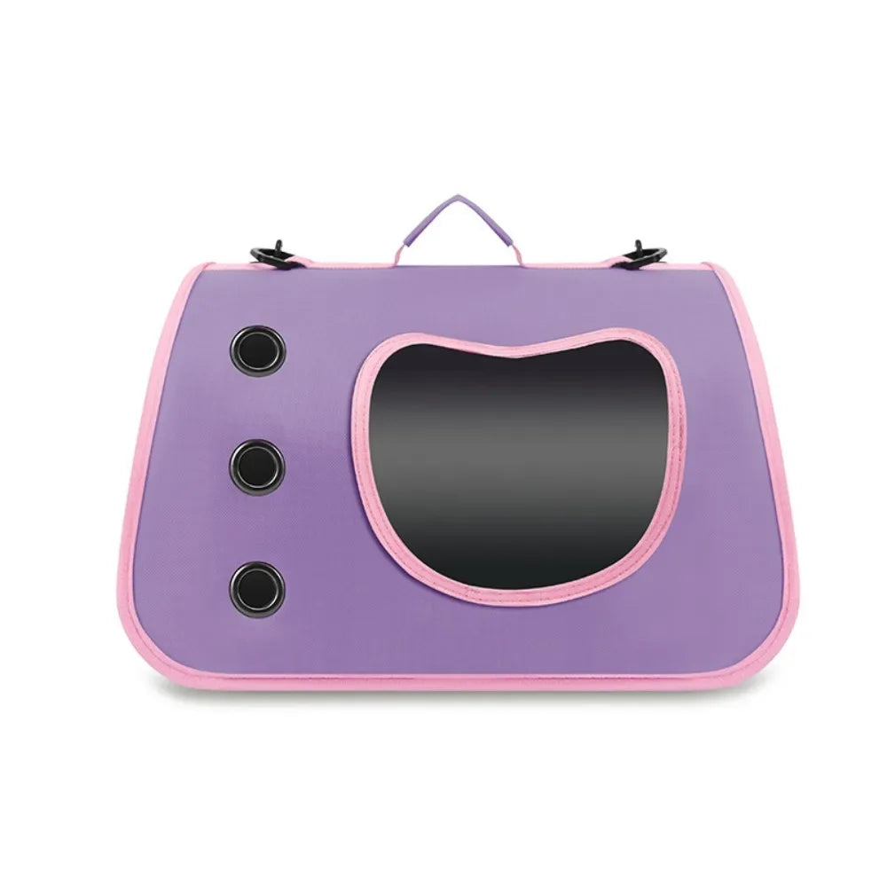 Foldable Breathable Cat Carrier Shoulder Bag | Collapsible Pet Travel Bag