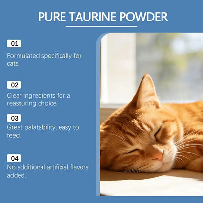 Cat Taurine Powder 200g | Heart, Eye & Immune Health Supplement for Cats