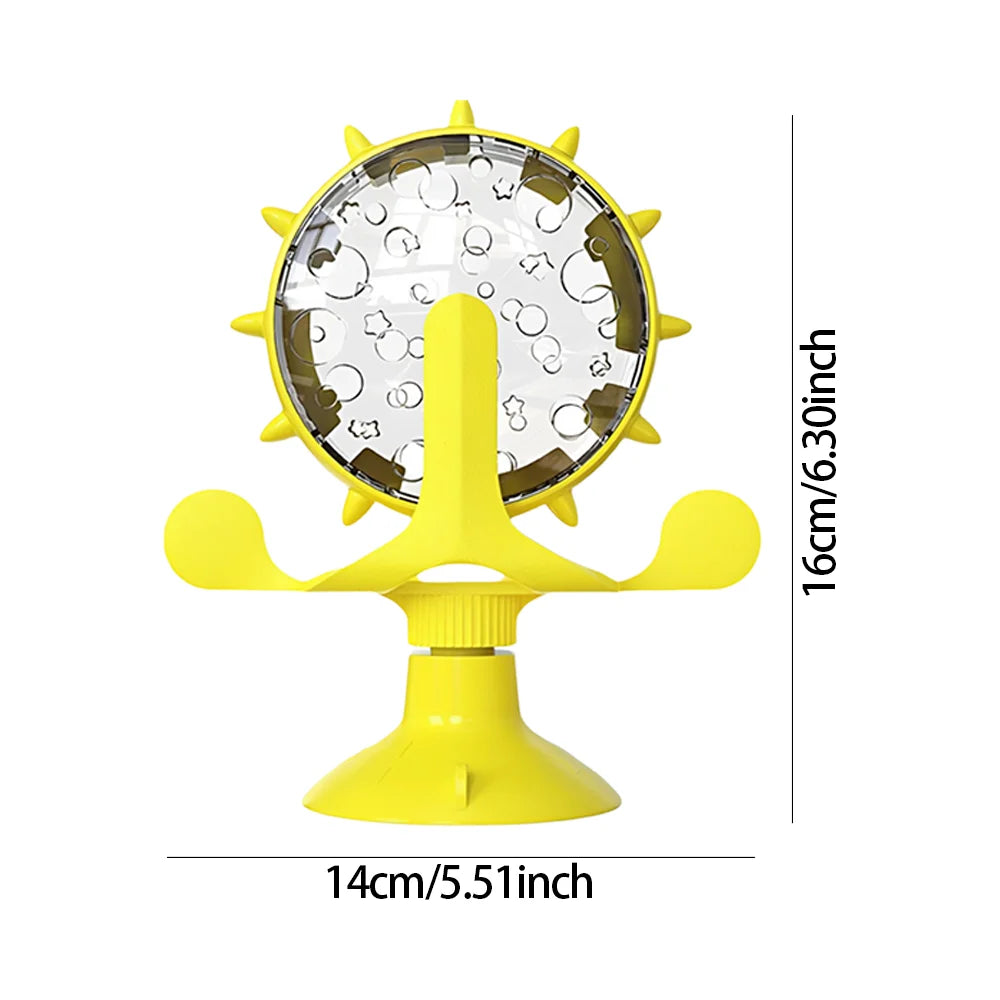 Spinning Windmill Treat Dispenser Cat Toy