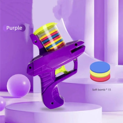 Turnip Gun Cat Toy | Foam Flying Disc Launcher for Cats & Dogs