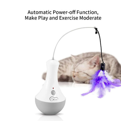 Automatic Feather Cat Toy – Interactive Kitten Teaser with Silent Motor