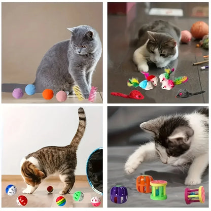 Cat Toys Mixed Pack – 14, 28 or 56 Piece Variety Bundle