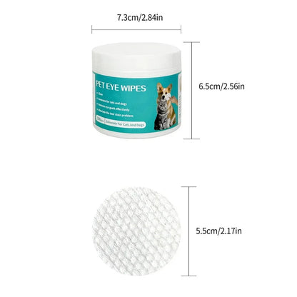 Pet Eye Wipes – Tear Mark Remover for Cats & Dogs