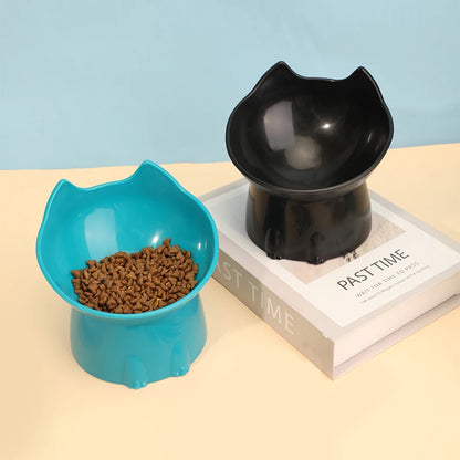 Elevated Tilted Cat Bowl | Anti-Tip Raised Feeding Dish