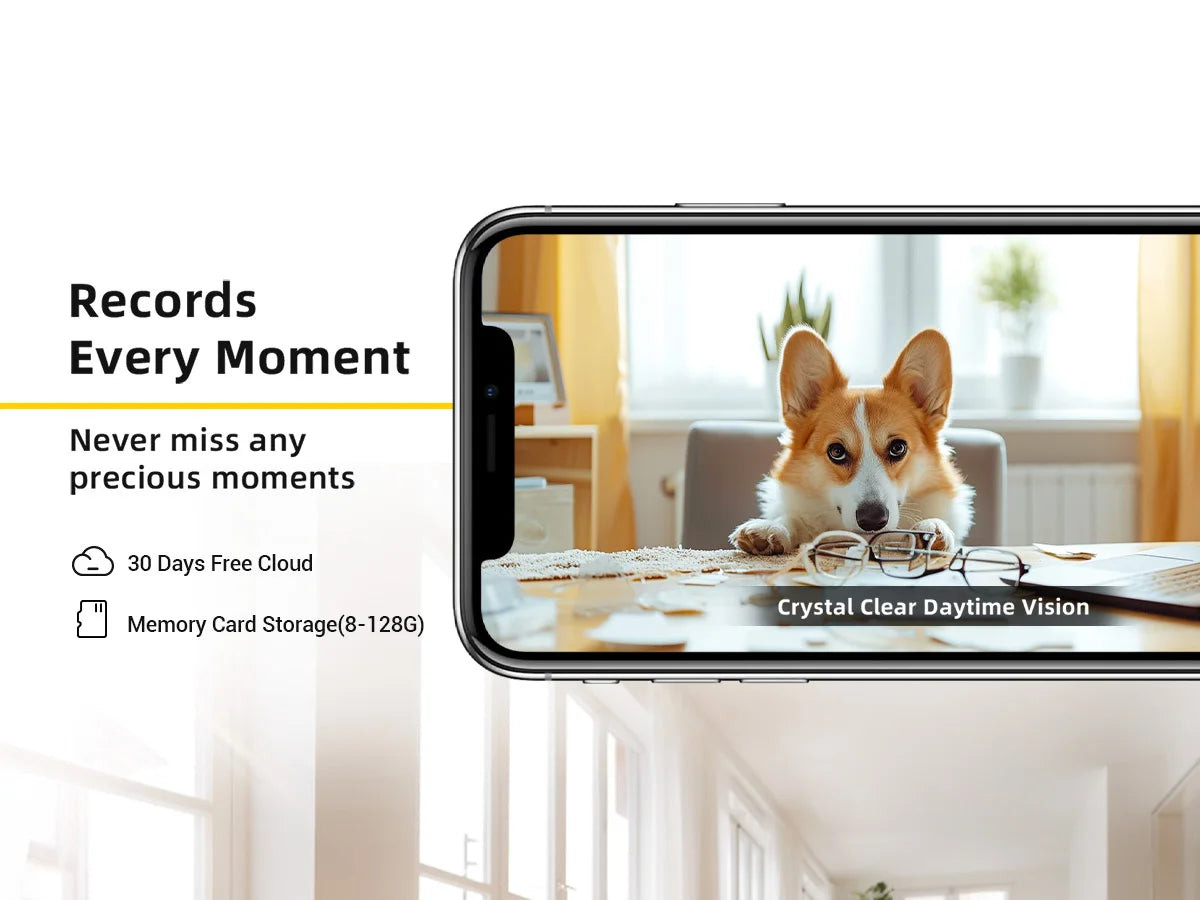 2K Pet Camera with 360° Pan & Tilt and App Control