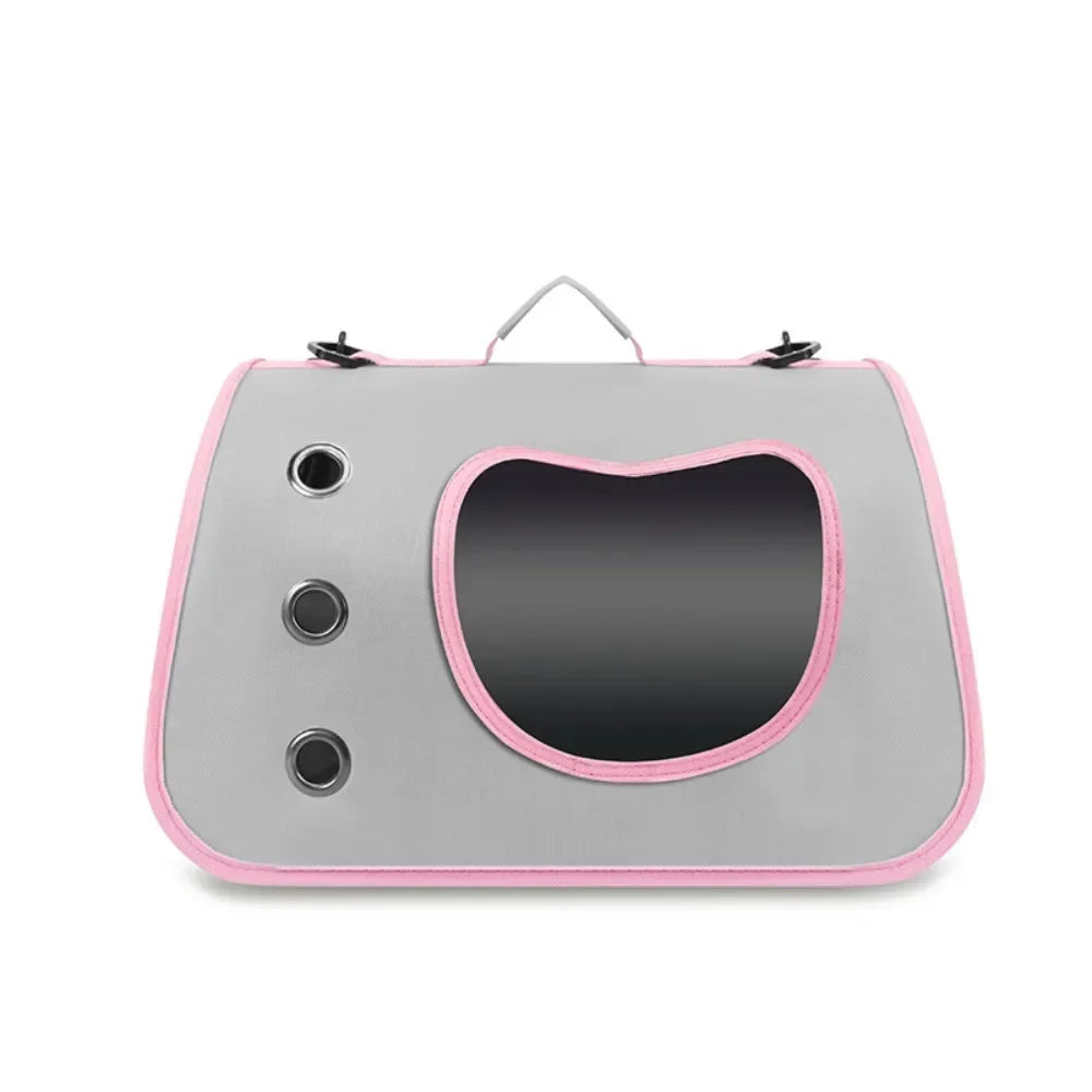 Foldable Breathable Cat Carrier Shoulder Bag | Collapsible Pet Travel Bag