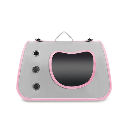 Foldable Breathable Cat Carrier Shoulder Bag | Collapsible Pet Travel Bag